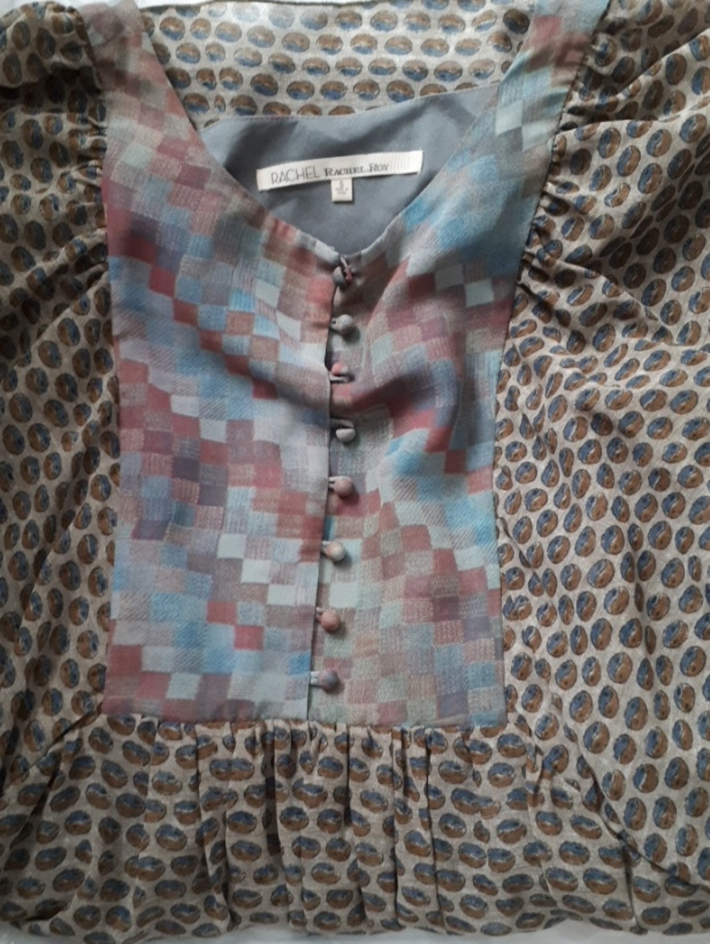 RACHEL Rachel Roy Pastel & Neutral Tone Combo Print Dress